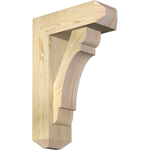 Ekena Millwork Olympic Craftsman Rough Sawn Bracket w/ Offset Brace, Douglas Fir, 6"W x 16"D x 24"H BKT0604X16X24OLY04RDF - main
